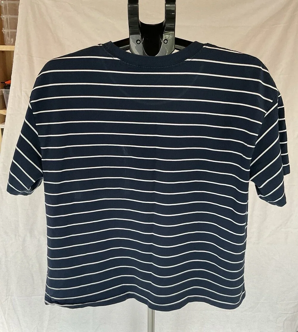 Baby Blue Striped T-shirt, XL, Women’s